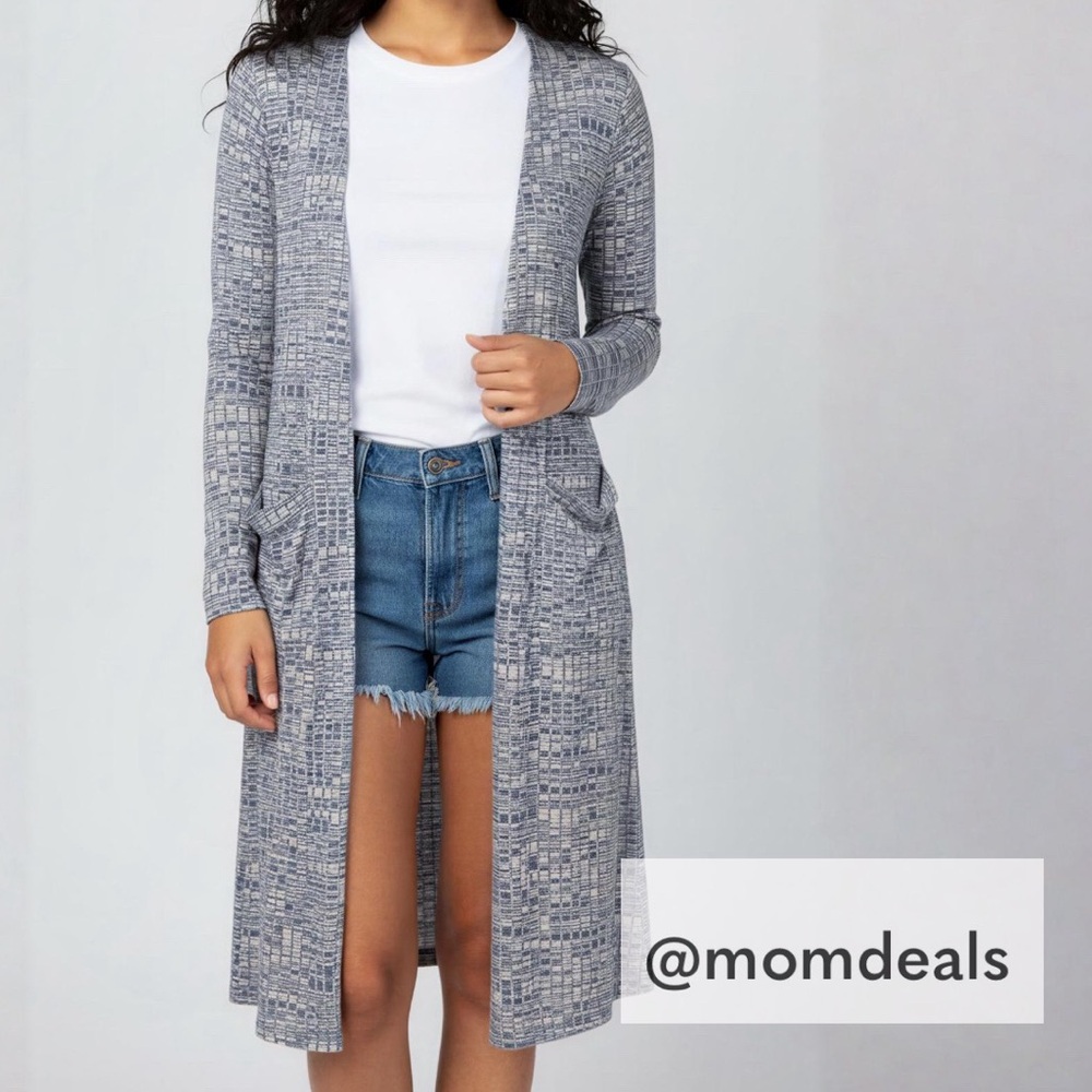 LulaRoe Sarah Long Sleeve Ankle Cardigan Cozy Slightly Thick Elegant Small 6-8